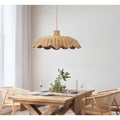 Luminaire suspendu en rotin Aurelia
