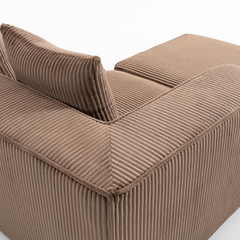 Canapé modulaire 4 pièces Arliz, Brun