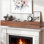 72" Rustic Wood Fireplace Mantel,Wall-Mounted & Floating Shelf for Home Decor