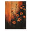«Burning Wildflowers In Orange Expressionism I» - Décoration murale en bois de fleurs sauvages - sur bois de pin naturel-119779709