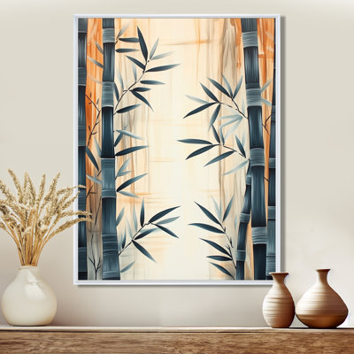 «Bamboo in Quiet Air III» - Reproduction sur toile encadrée de style japonais moderne