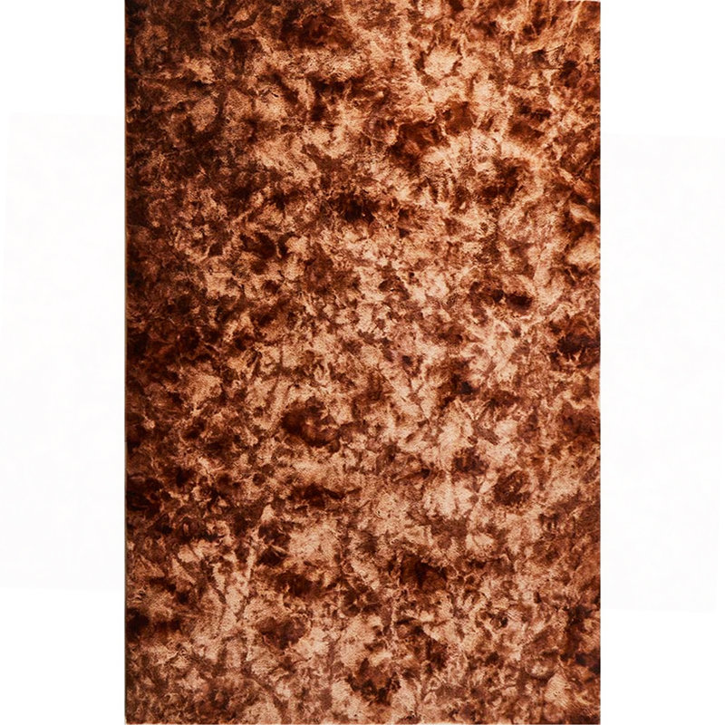 Tapis rectangulaire en fausse fourrure de luxe Lily Chinchilla