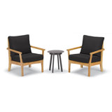 Mera 3-Piece Club Chairs and Eiland Table Chat Set