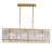 4-Light Rectangle Crystal Kitchen Island Light