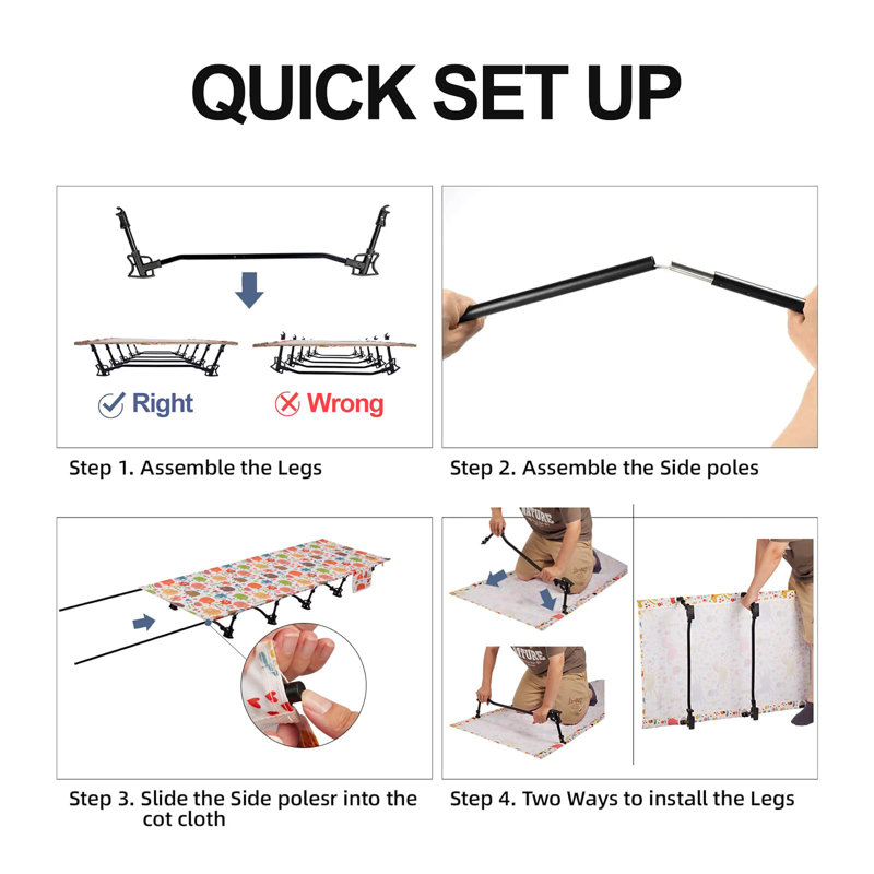 Lit de voyage pliable ultraléger