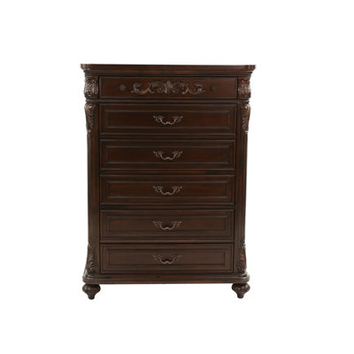 Mobilier de chambre à coucher avec commode en bois de noyer antique 1 pièce avec style traditionnel et design unique