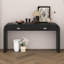Table en bois 60 po avec placage de ronce, console avec 2 grands tiroirs et poignées en métal, table de canapé avec 2 pieds robustes-542007148
