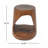 Wood-Like Texture MGO Hollow Side Table-1363726646