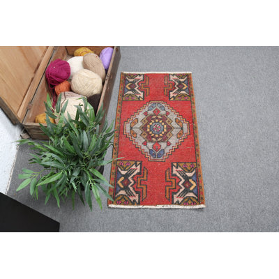 Antique Turkish Anatolian Rug Featuring Vibrant Red and Intricate Designs Perfect for Home Decor