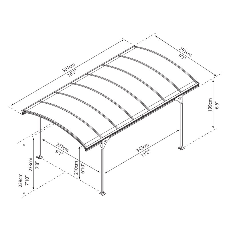 Palram - Canopia Vitoria 9.5' W x 16.5' D Canopy
