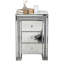 Jasmic Mirrored Glass Bedside Table 3 Drawer Crushed Diamond Home Decor