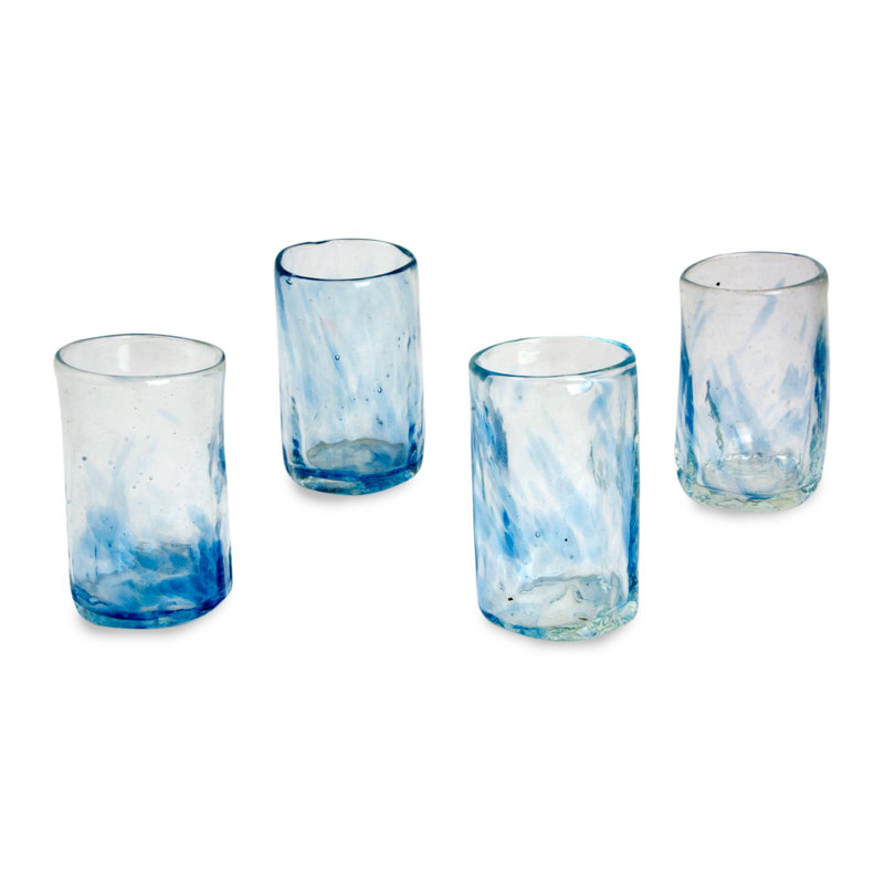 Verre soufflé Djanira, Bleu