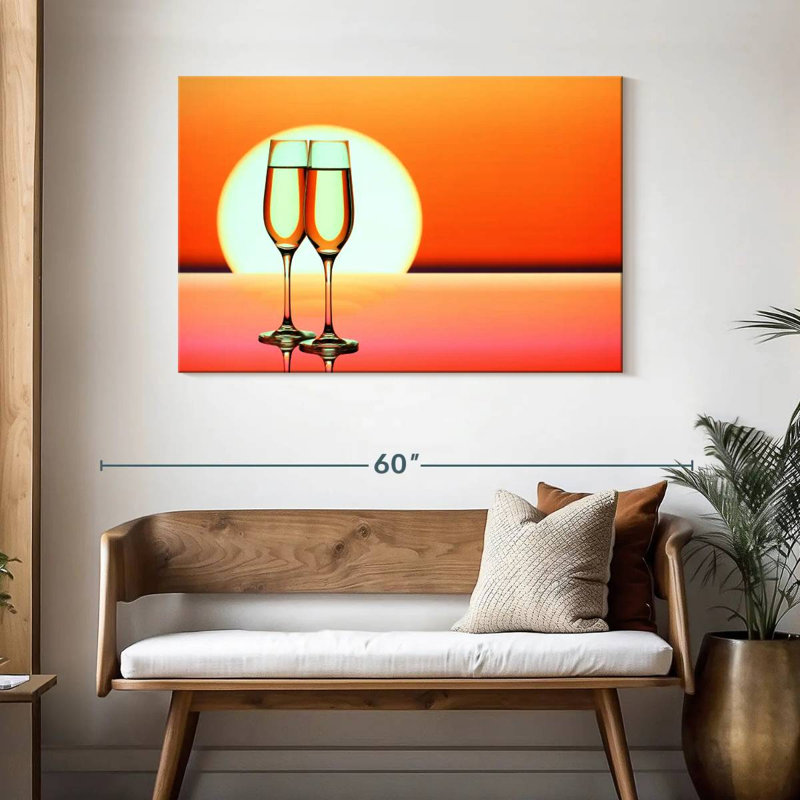 Yarlin Sunset Champagne, 30" H x 45" W