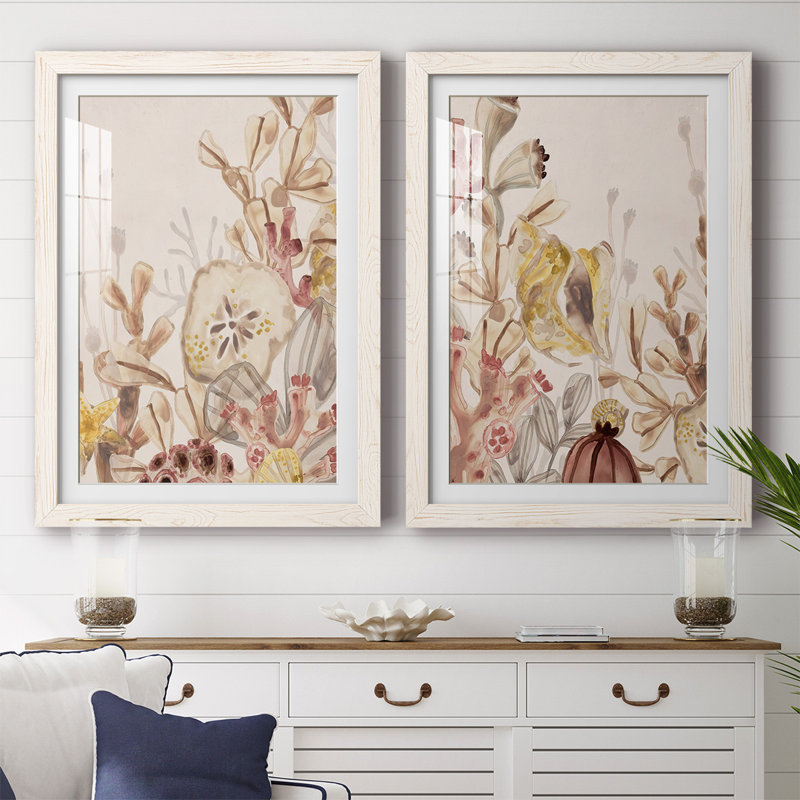 «Ocean Nostalgia I», reproduction encadrée de qualité supérieure - prête à être accrochée, Blanc
