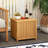  2-in-1 Outdoor Side Table w/Storage Umbrella Hole & Removable Base for Backyard