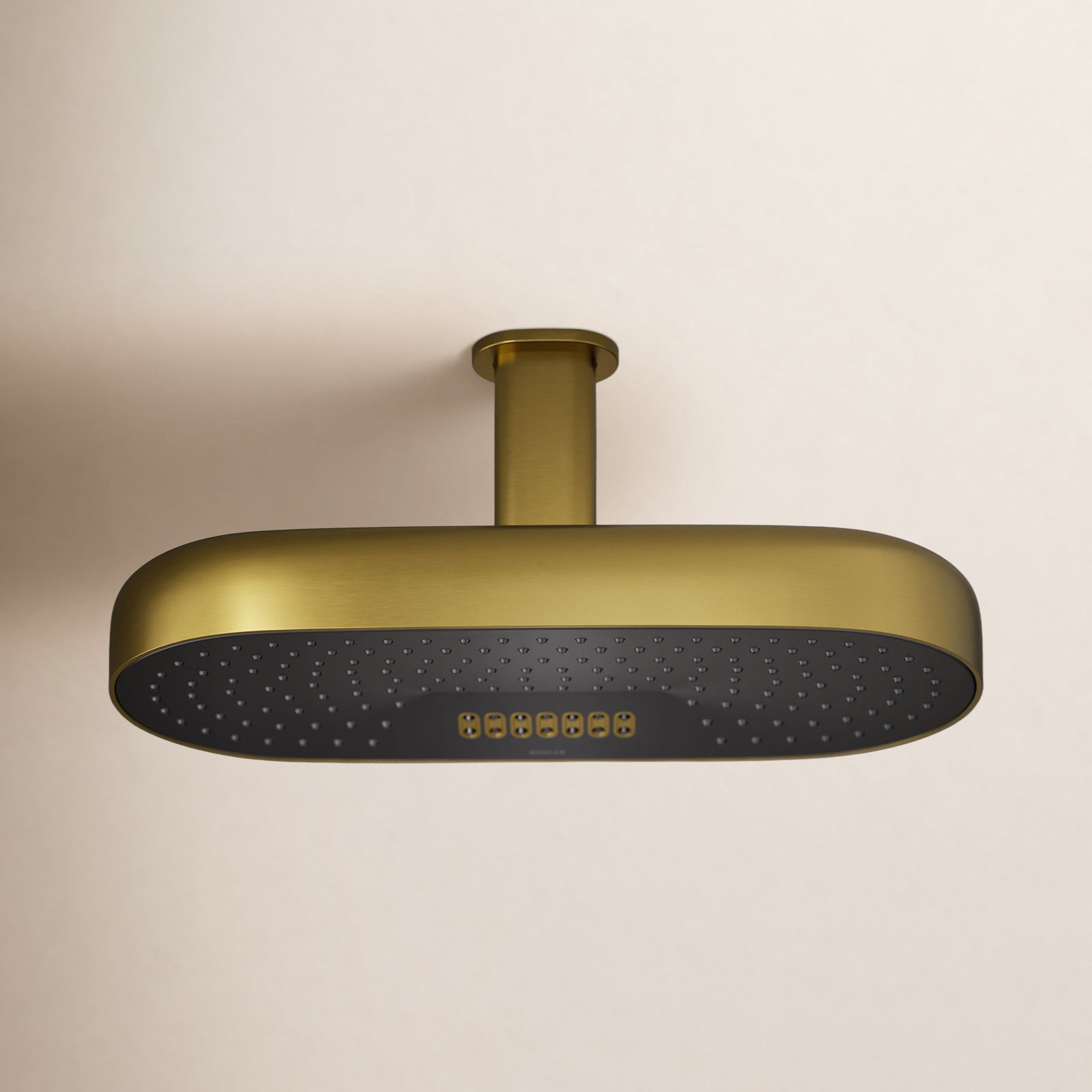 Statement 18" 2.5 GPM Oblong Rainhead, Vibrant Brushed Moderne Brass