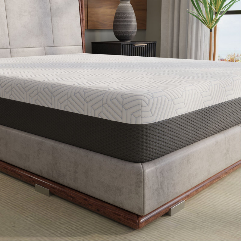 Fria 10 Inch Queen Medium Firm Mattress With Cooling Cover, Queen
