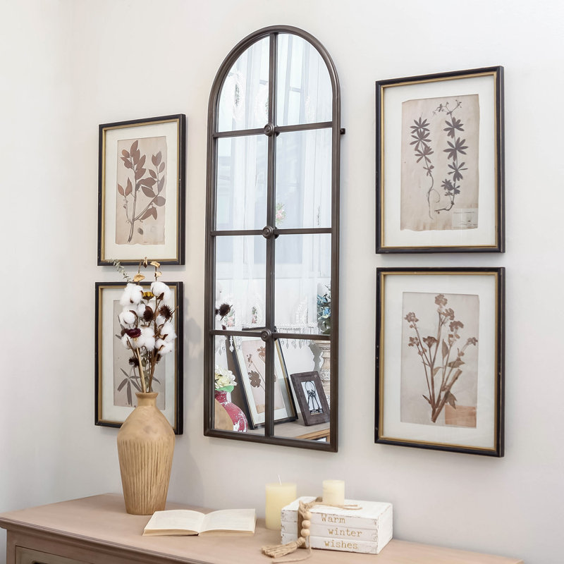 Aubriel Metal Flat Mirror, Antique Bronze