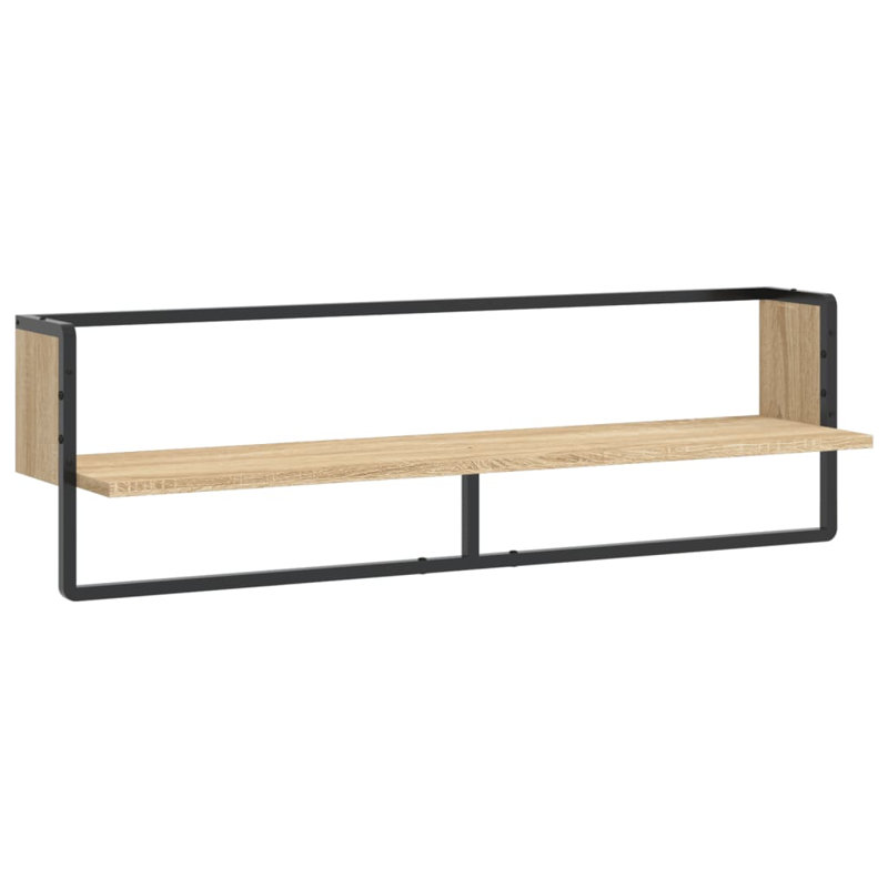 Narita Bracket Shelf, 30cm H x 30cm W x 25cm D, Black