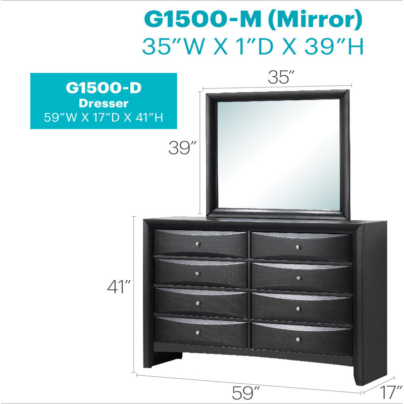Commode Marilla G1500-D, Noir
