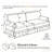 74 Luxuriously Comfortable 3-Seater Cloud Couch, Oxford Fabric Sofa with Elegant Rolled Arms & Pleated Skirt Design, 26.4 Extra Deep Seat Mid Century Sofa for Apartment, Office, Blue Floral-539633205