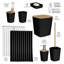 Ensemble complet d'accessoires de salle de bain 20 pièces avec rideau de douche, doublure et crochets-95756597