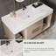Meuble-lavabo flottant avec lavabo en céramique, meuble-lavabo mural avec 2 tiroirs à fermeture en douceur