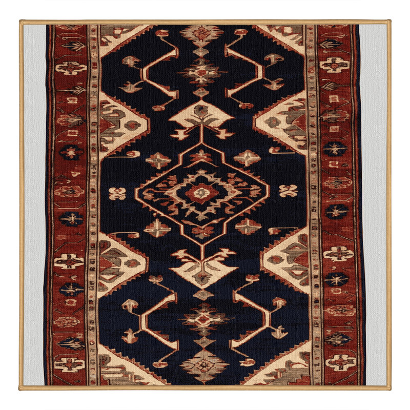 Tapis brun lavable à la machine, Carré 4 pi