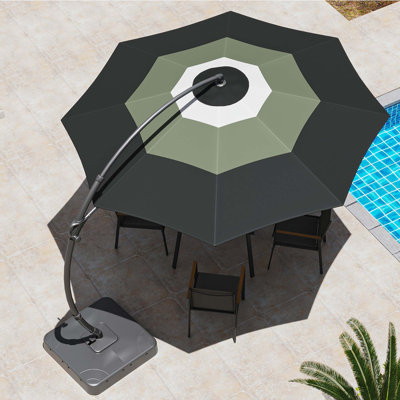 Ebonique Cantilever Umbrella with Base Included