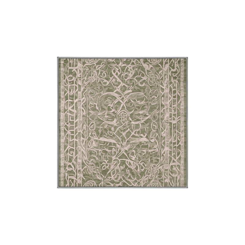 Tapis brun soyeux et moelleux, Carré 3 pi
