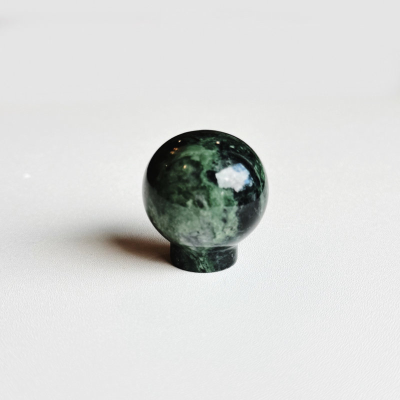 Round Ball Green Marble Cabinet Knob