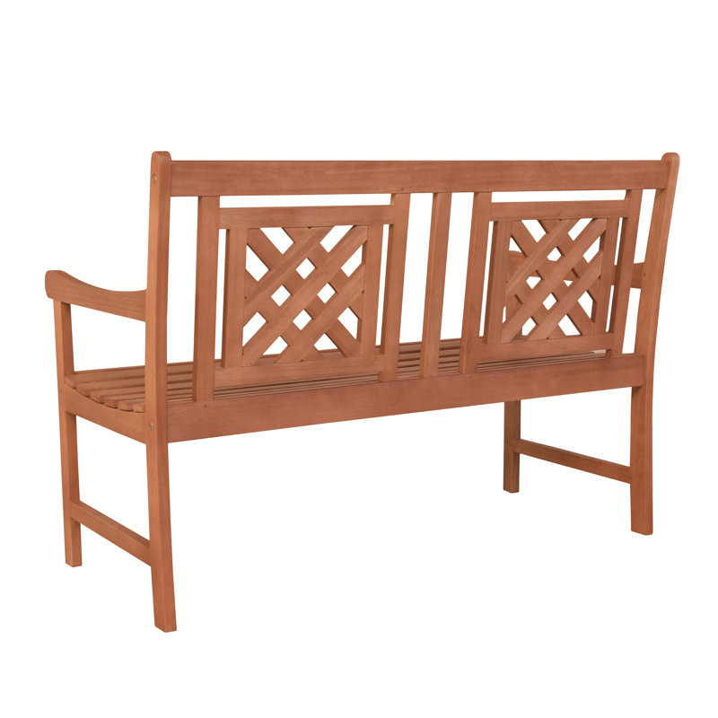 Banc de jardin en bois franc d'eucalyptus Aleha