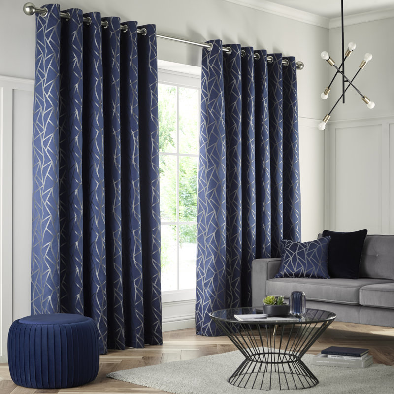 Rasc Room Darkening Curtain Pair, Ink, 66" W x 72" L