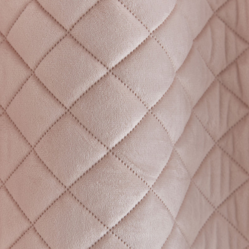 So Soft Luxe Velvet Geometric Thermal Eyelet Curtains, Blush, 117 W x 137 D cm