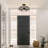Lepe 3-Light Dimmable Black Cage Semi Flush Mount Ceiling Light Fixture