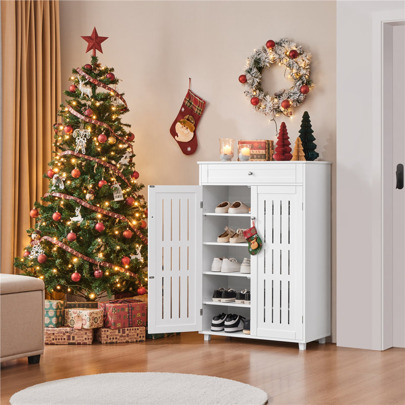  18 Pair Shoe Storage, White