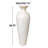 Maeanna Cream Ceramic Tall Amphora Floor Decorative Vase-137768983