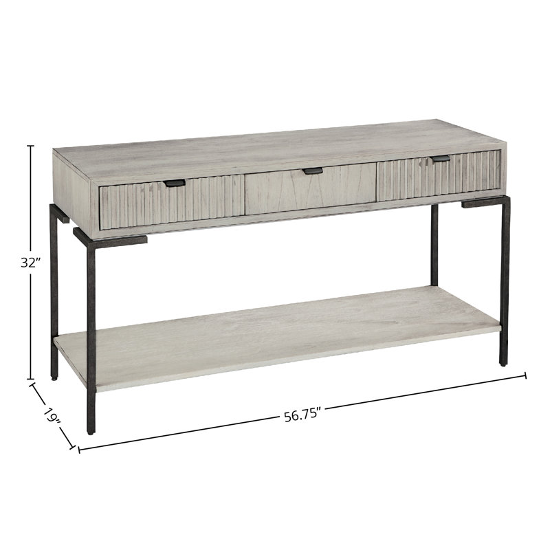 Hadik Solid Wood End Table with Storage