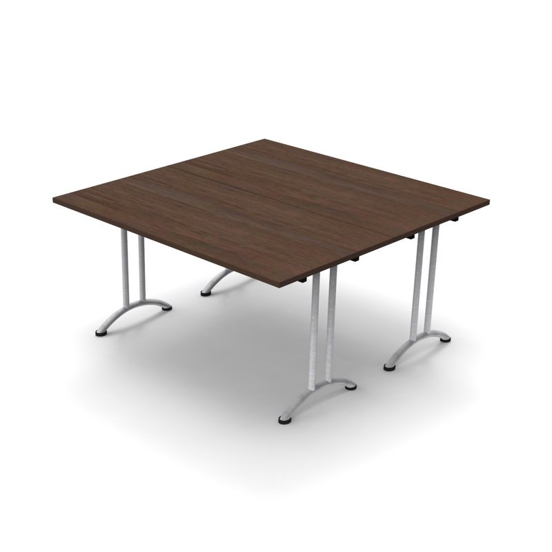 Tables de réunion pour 4 personnes complètes, Marron foncé