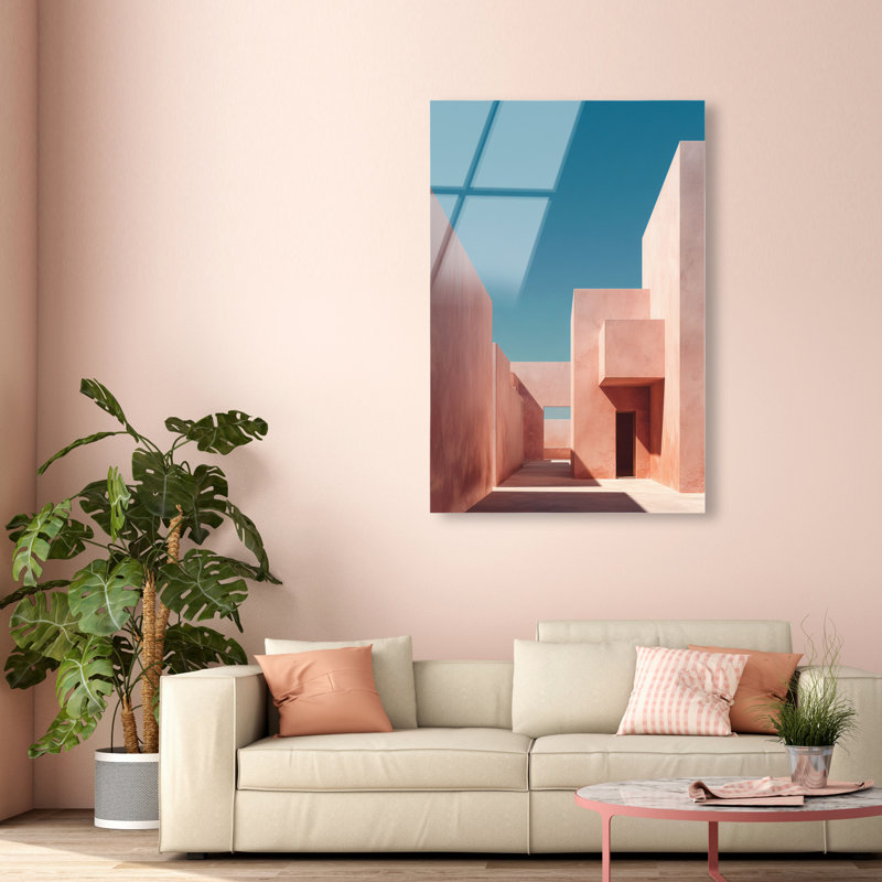 Structured Pink II Print by Oliver Gal, 24"H x 16"W, High-Gloss Acrylic Print