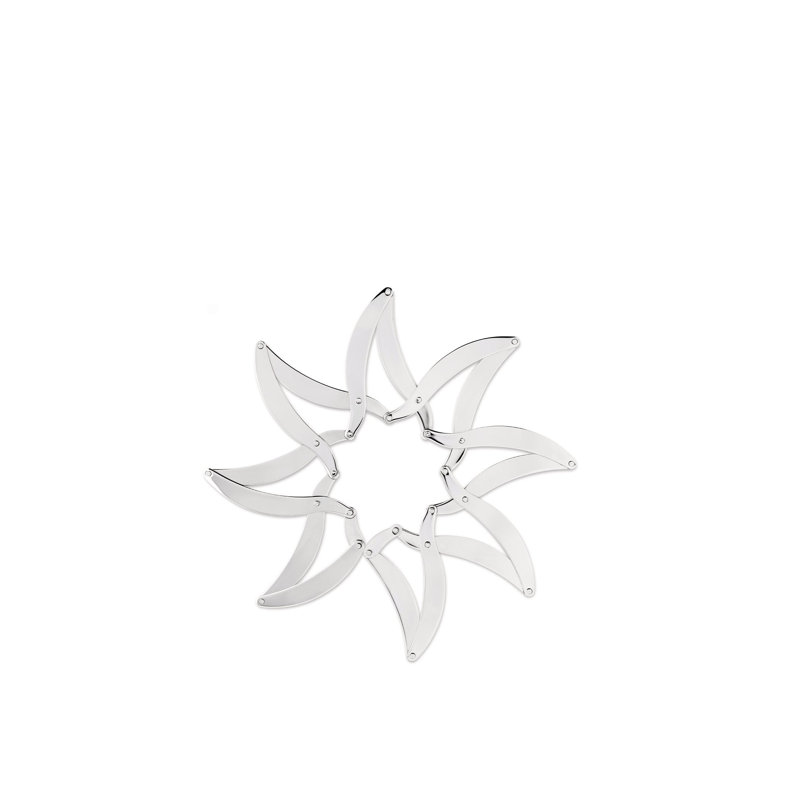 Silver Stainless Steel Expandable Trivet