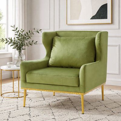 Modern Armchair Velvet Accent Chair Reading Chair