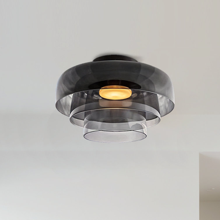 Mid Century Modern Ceiling Light 3 Layer Glass Shade