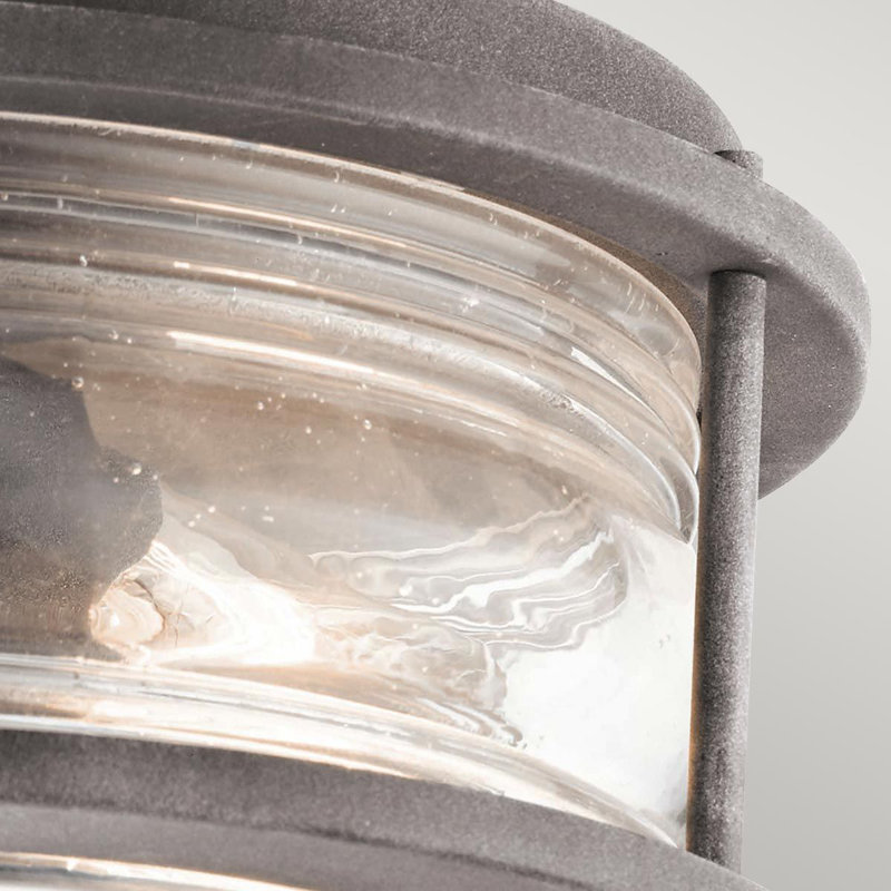 Xavier Weathered Zinc 2 - Bulb Outdoor Flush Mount