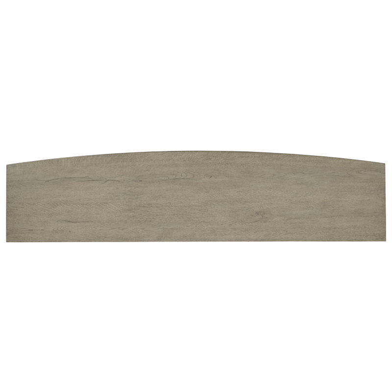 Gray Oak Veneer 82'' Media Console with Cabinet