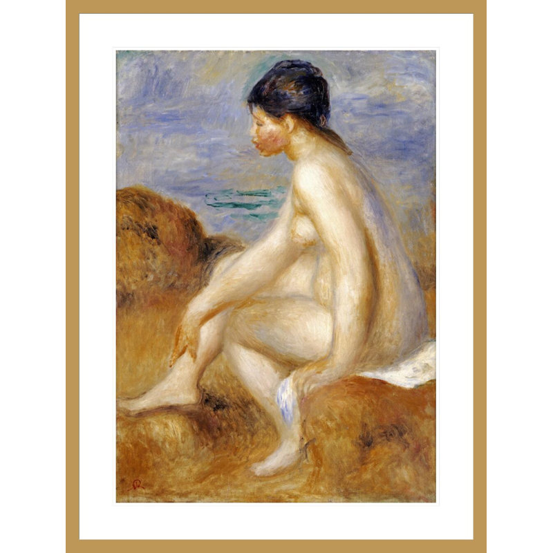 BatherPierre-Auguste Renoir - Impression giclée sur cadre, H 41,5 po x l 31,58 po
