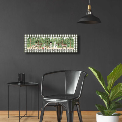 «Merry Christmas to All on Plaid» par Cindy Jacobs, art mural en verre acrylique