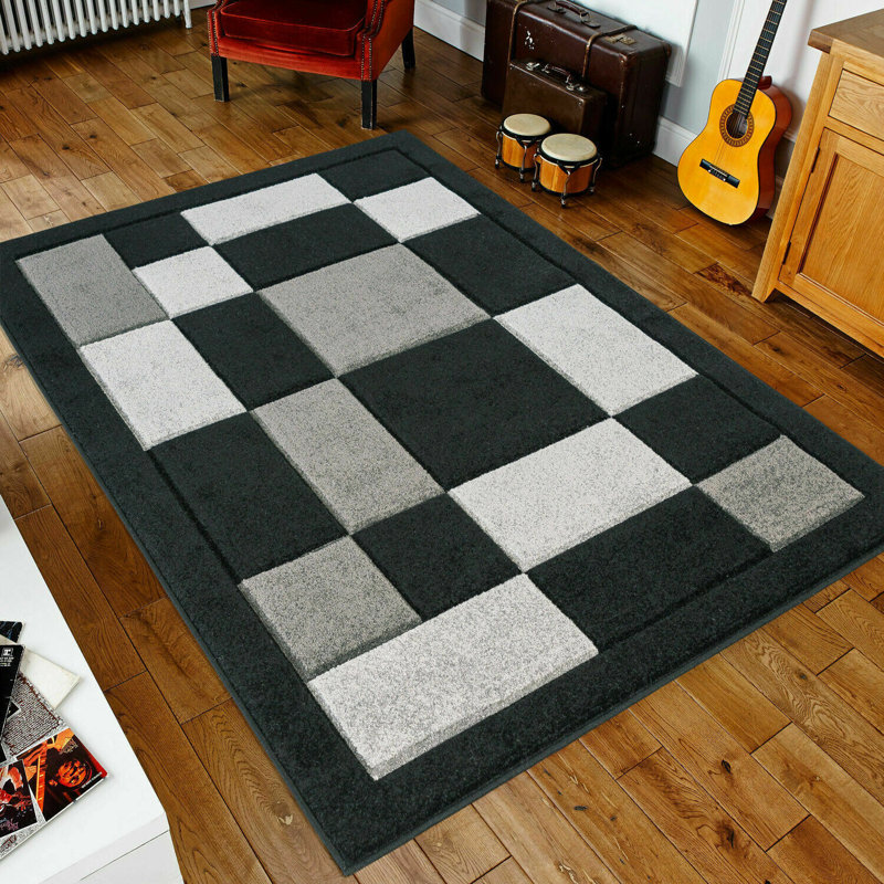 Yaraghi Plaid Area Rug, Rectangle 60 x 110cm