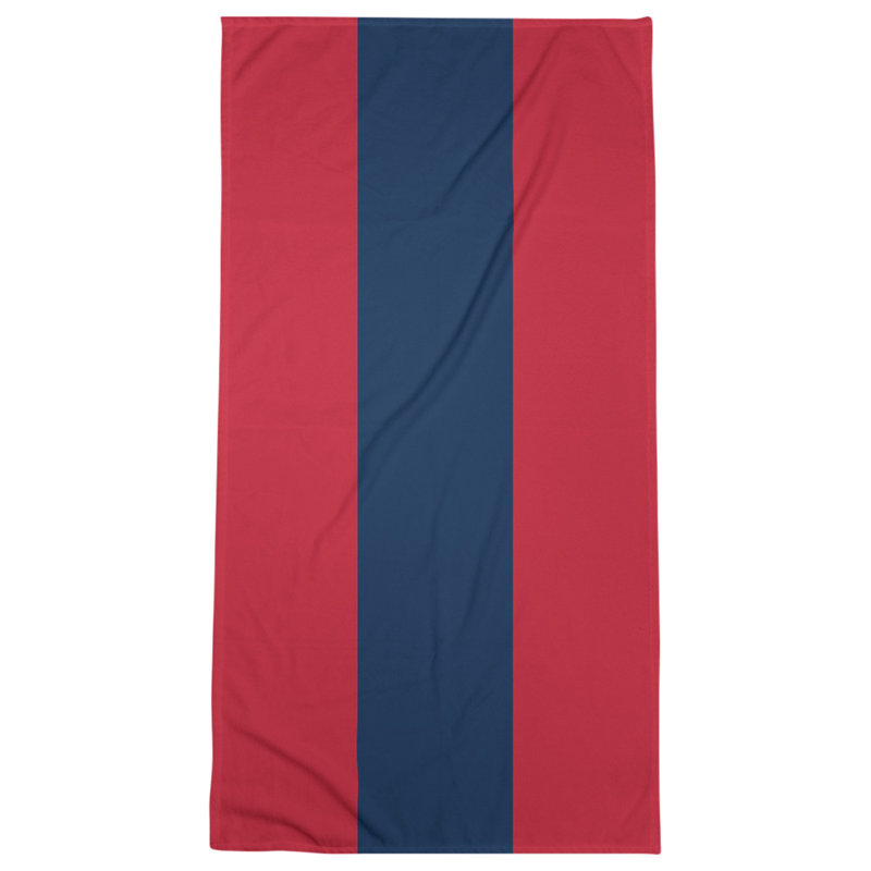 Lightweight Bath Towel, Red/Blue/Red, Microfiber