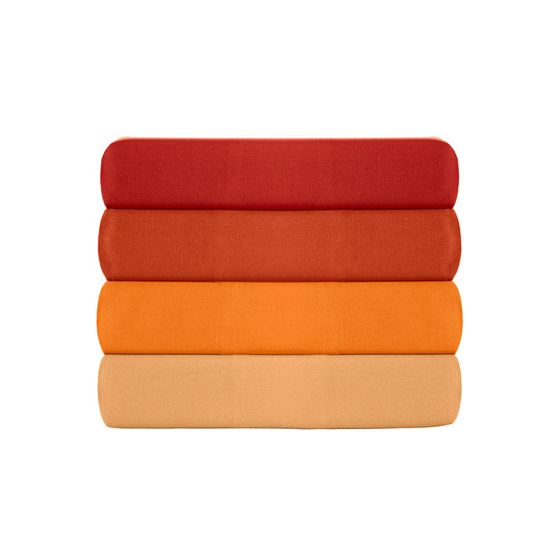 Elegant Orange Quilt Cover, 94.5 x 86.6 inches | 100% Cotton Ranforce, 155 Thread Count | Button Closure, Machine Washable at 86°F | Soft, Durable, for Cozy Bedrooms & Stylish Decor